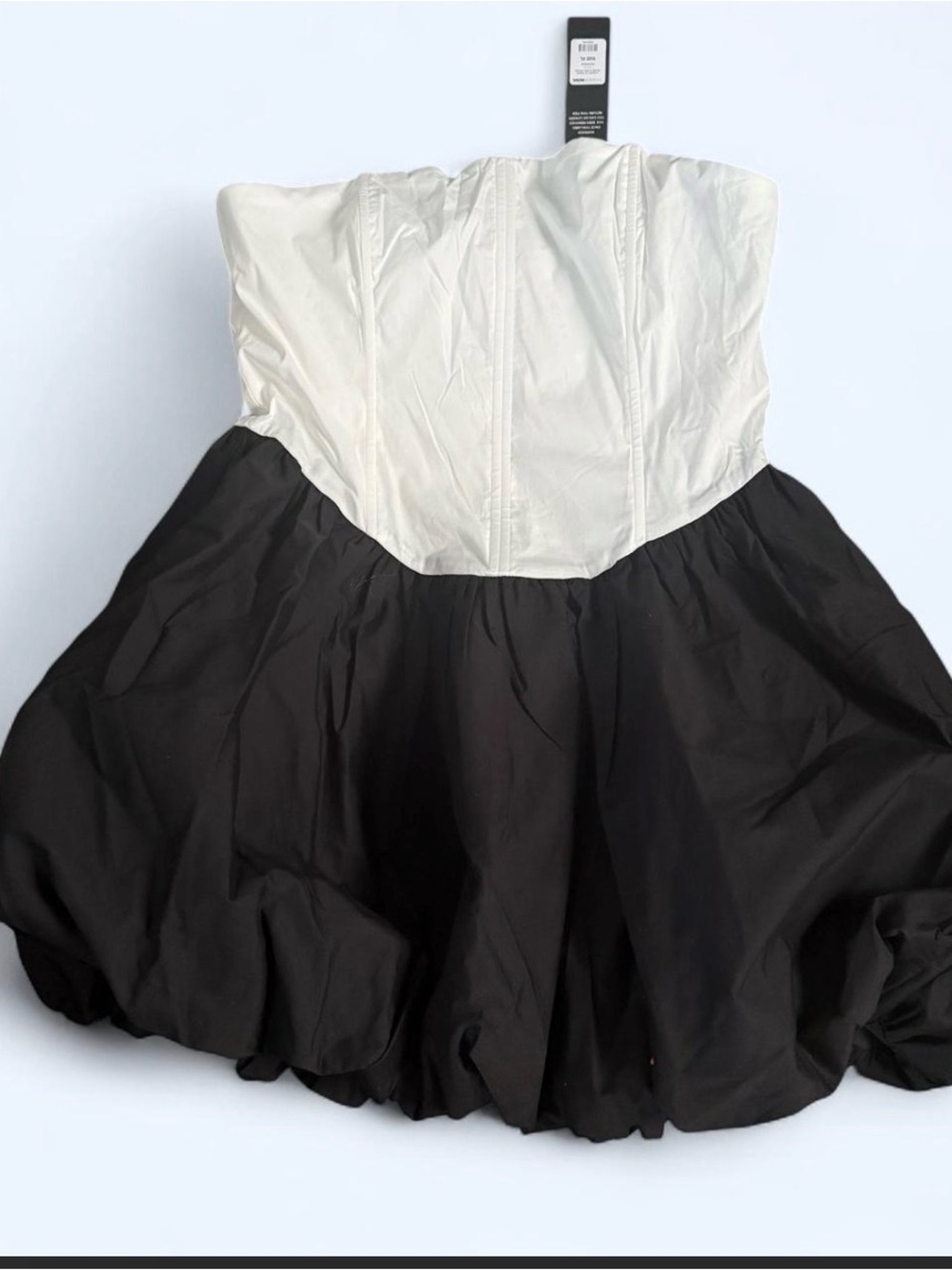 Fashion Nova Black & White Corset Bubble Mini Dress XL